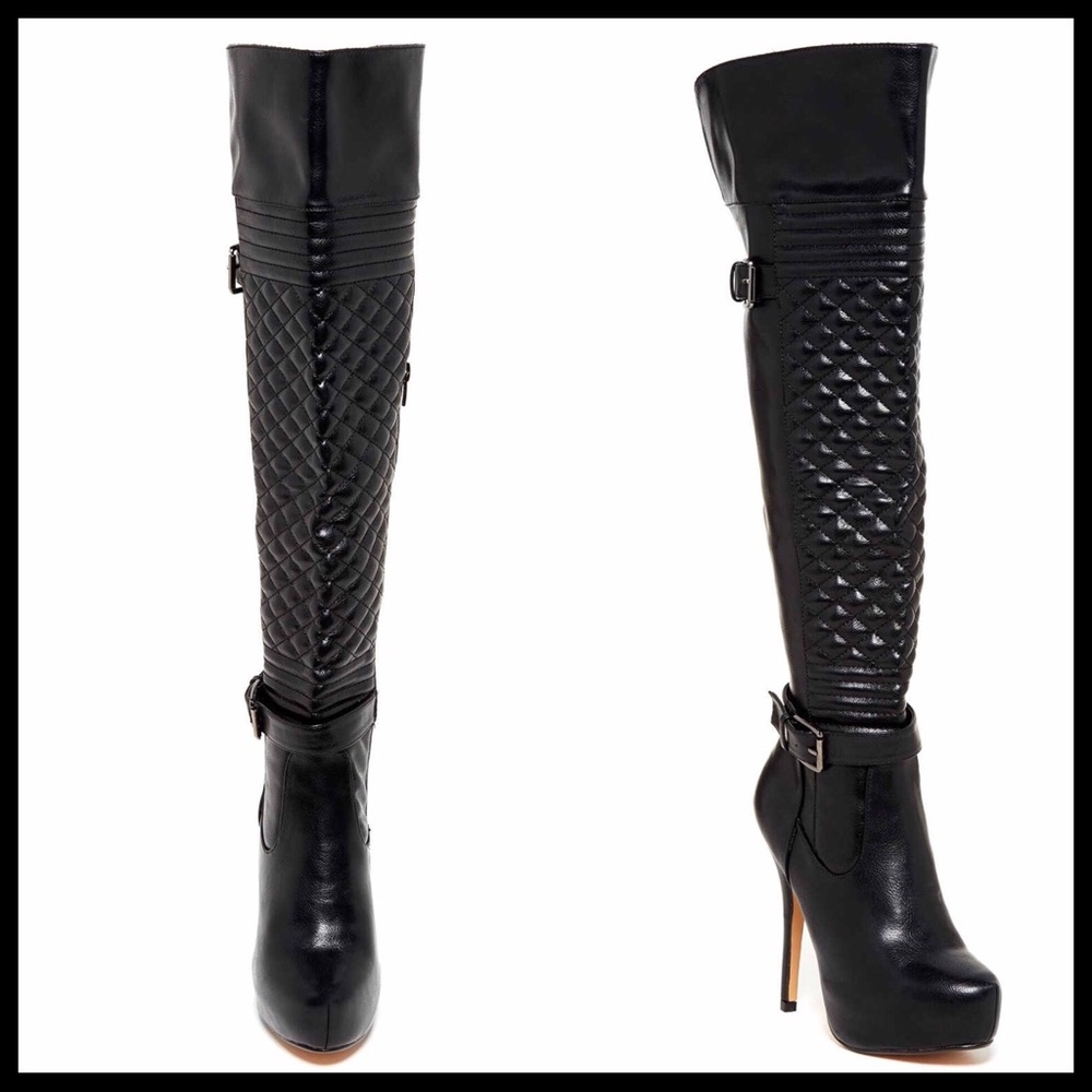 NATURE BREEZE VEGAN LEATHER OVER THE KNEE BOOTS - Picture 3 of 8